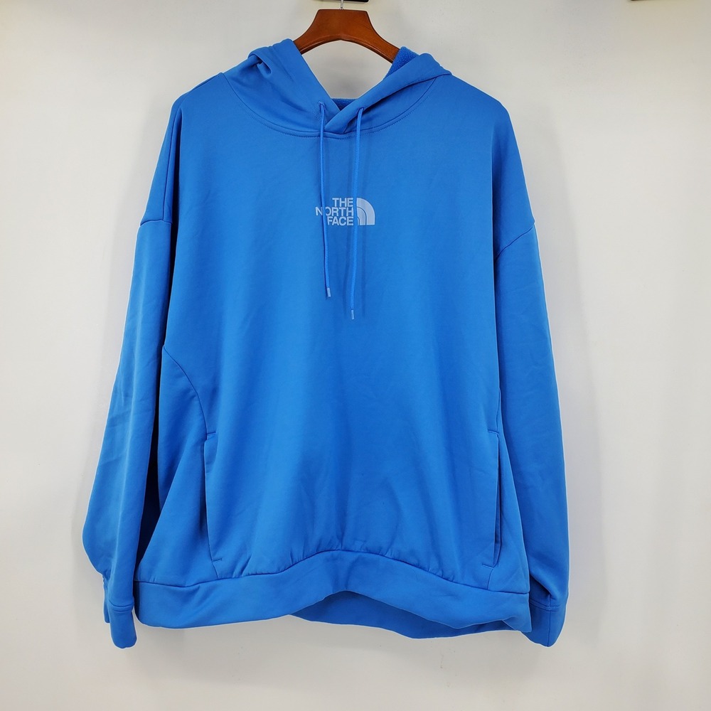 The North Face Men Moisture Wicking Hoodie Blue XXL Pullover Performance Outdoor
